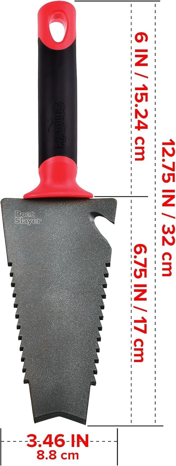 Red Root Slayer Trowel – Heavy-Duty with Integrated Twine Cutter/Bottle Opener
