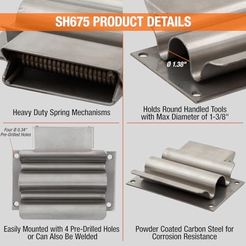 Buyers Products SH675SS Hand Tool Rack Holder for Enclosed Municipal