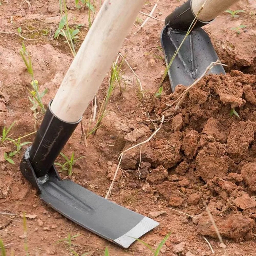 Forged Steel Garden Hoe Heavy-Duty Weeding Digging Tool for Farming & Plantiing