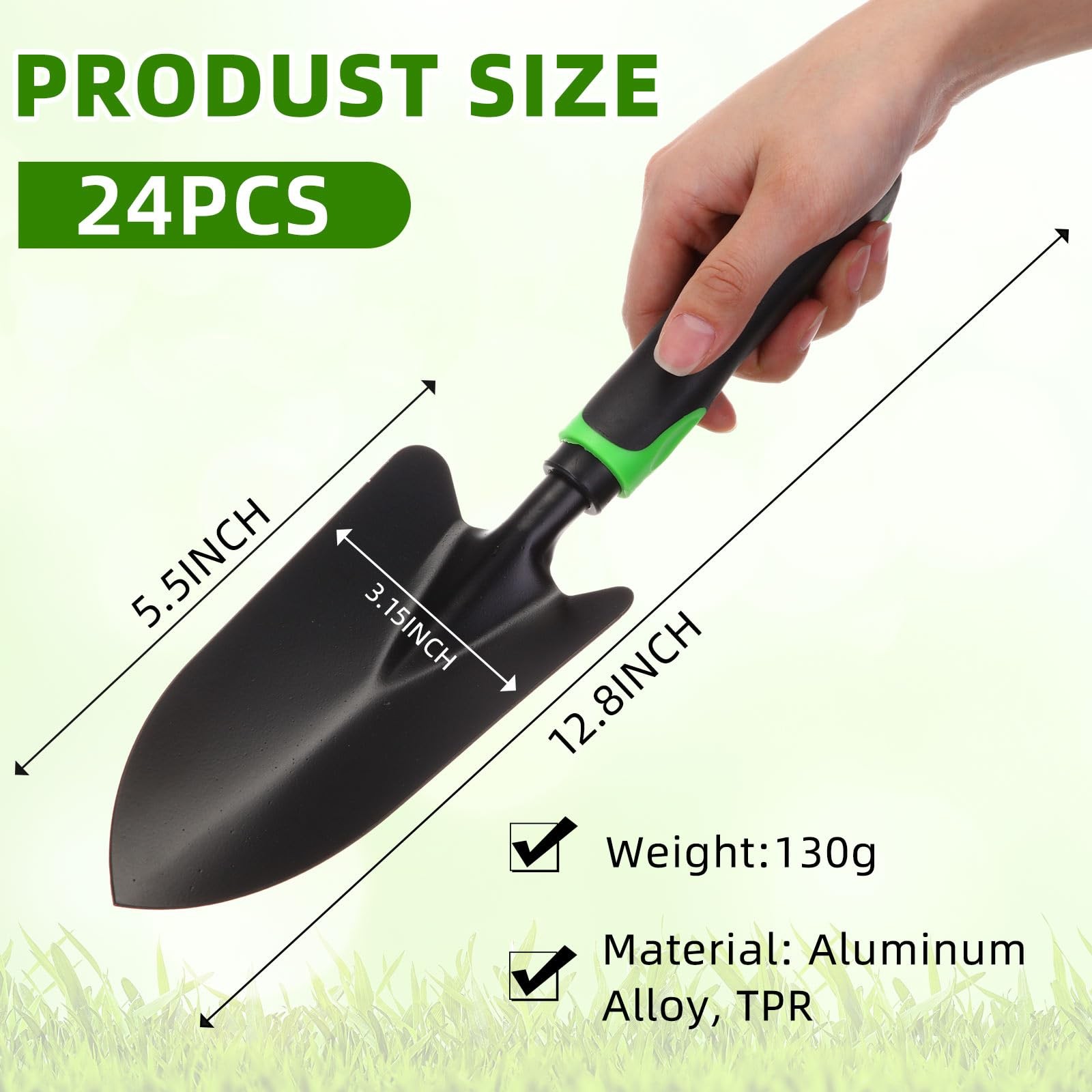 36 Pcs Garden Shovel Aluminum Alloy Heavy Duty Trowel Small Digging Shovels M…