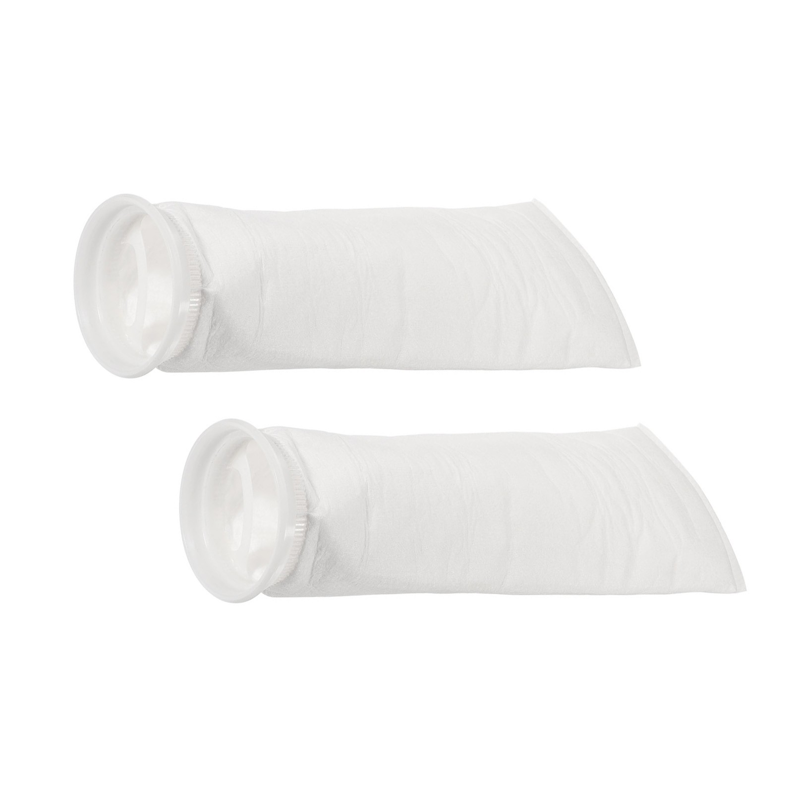 2 Pack 4 Inch Ring Filter Sock 1 Micron Mesh Bags Pool Skimmer Basket White