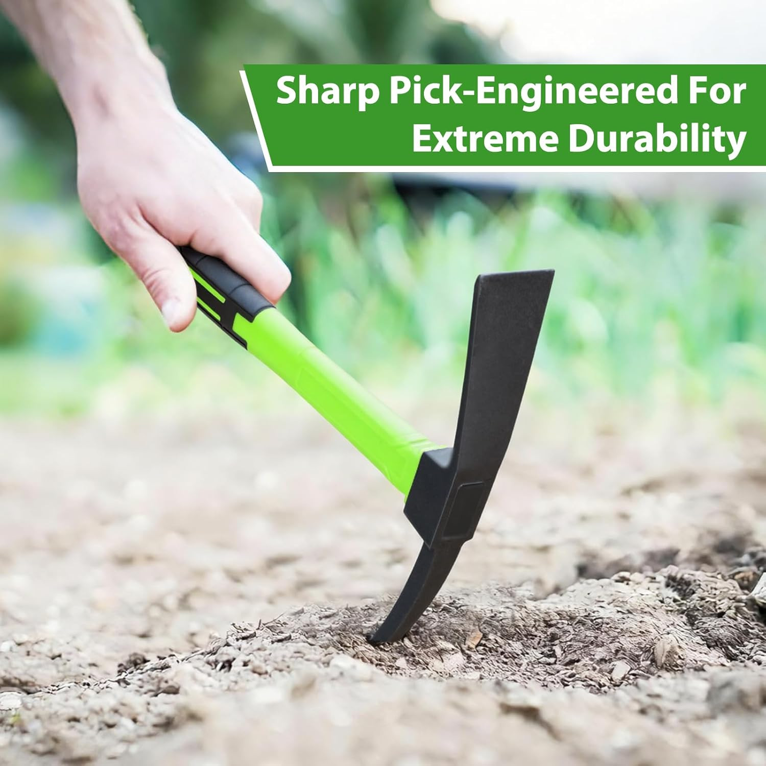15Inch Gardening Pick Durable and Comfortable Handle Garden Tool for Flower Work