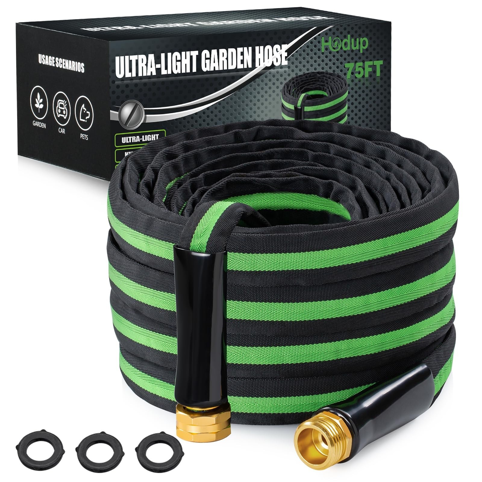 75FT Lightweight Super Flexible Garden Hose – Kink-Free, Non-Expanding, Easy …