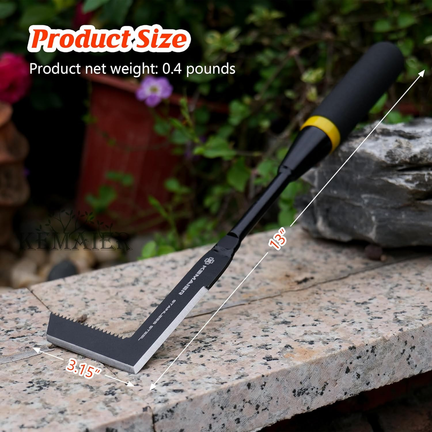 Garden Tool Set – Featuring a Heavy-Duty Stainless Steel Hand Cultivator, Transp