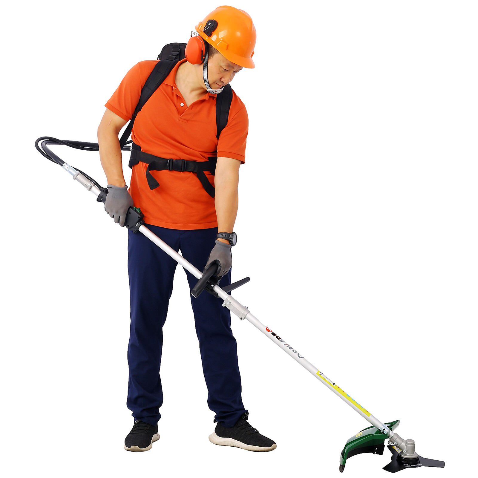 4in1 38CC 4-stroke Garden Backpack Tool System Gas Pole Saw Grass Hedge Trimmer
