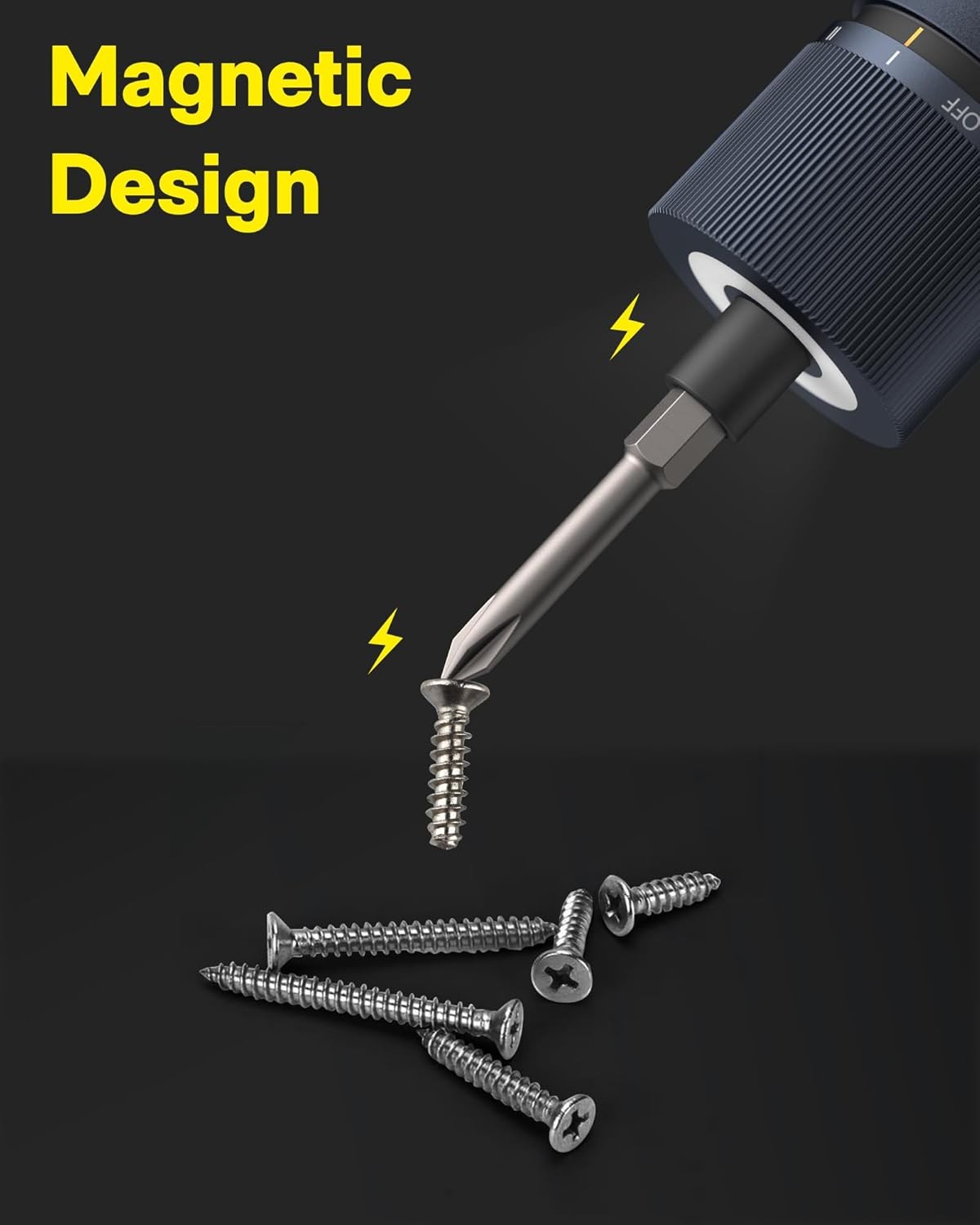 3.6V USB-C Rechargeable Cordless Screwdriver LED 12 Bits Home Repair