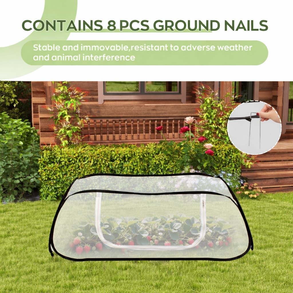 Kyrgeu Pop Up Raised Garden Bed Cover -45X22X18 Instant Plant Protection