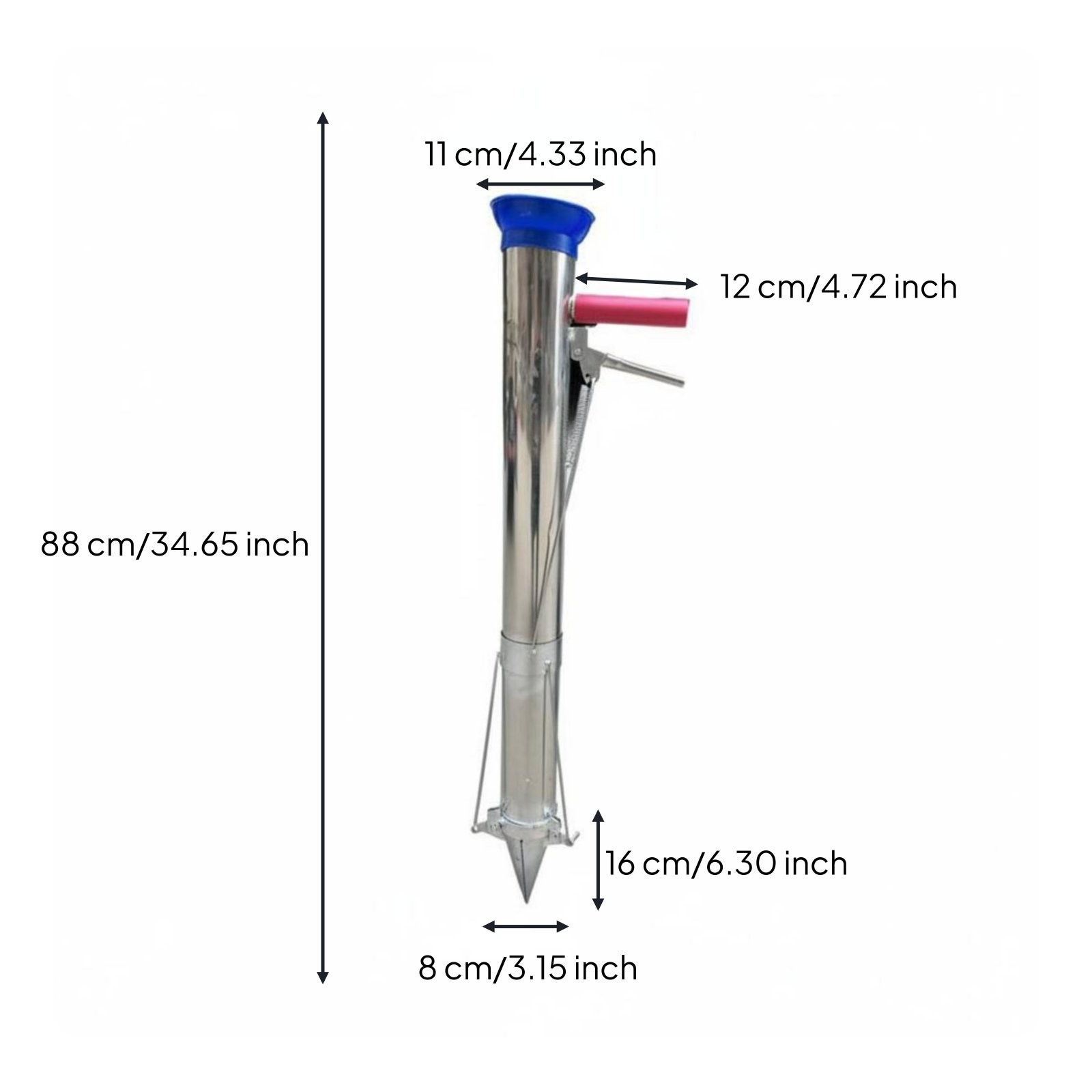 Manual Vegetable Planter No-Bend Design Long Handle Seedling Planter for