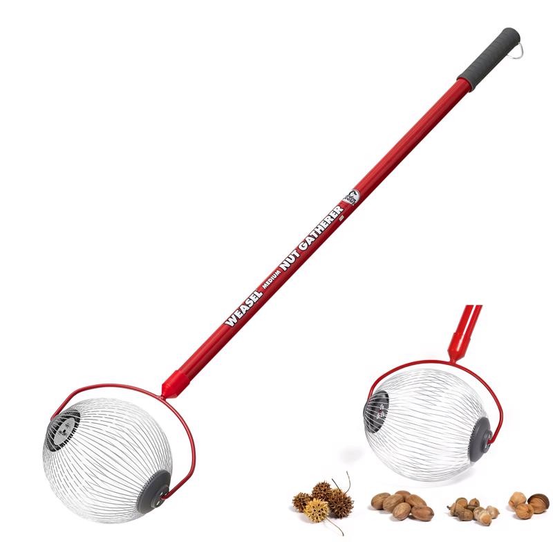 Garden Weasel Medium 47.5″ Steel Nut Gatherer Steel Handle
