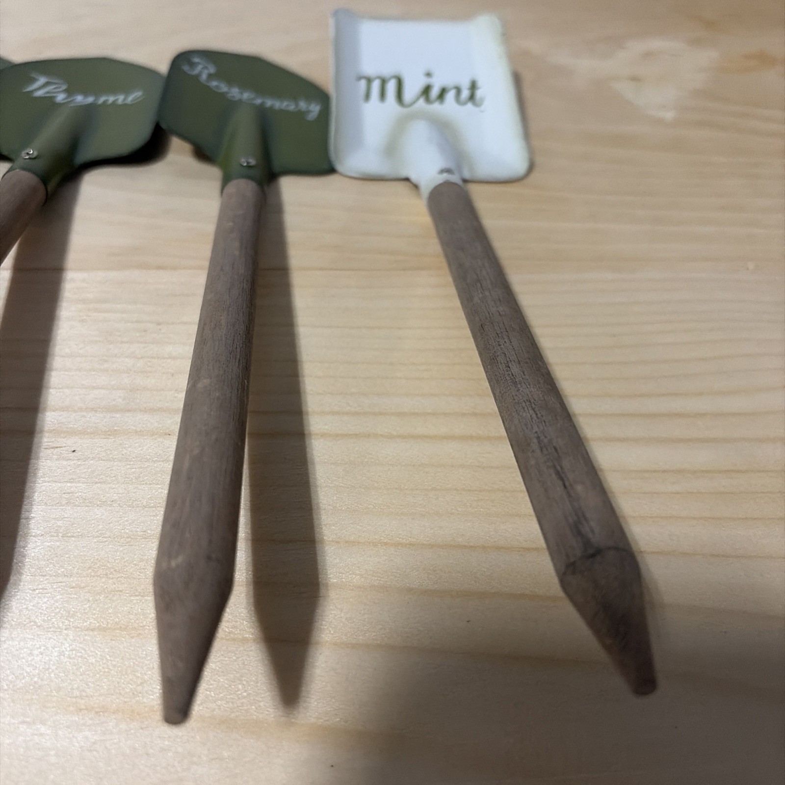 Gardening Hand Digging 6 Metal Tools Fork Shovel Herb Markers Gift For Him Her