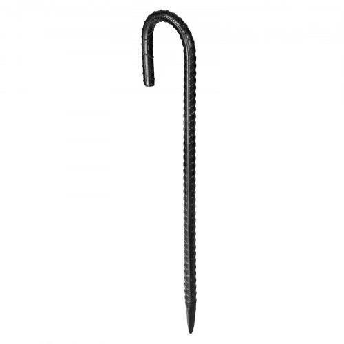 Rebar Stakes, 12-Inch, Heavy-Duty 0.4 in Diameter J Hook, Galvanized Steel Grou