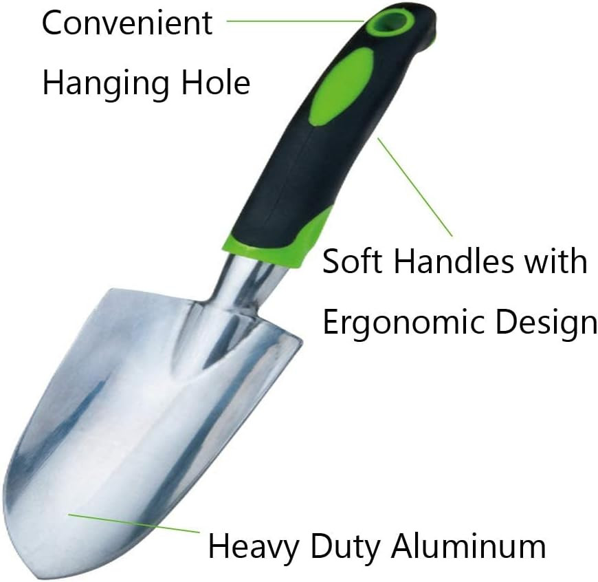 Garden Trowel & Hand Wide Shovel Pointed with Soft Rubberized Non-Slip Ergono…