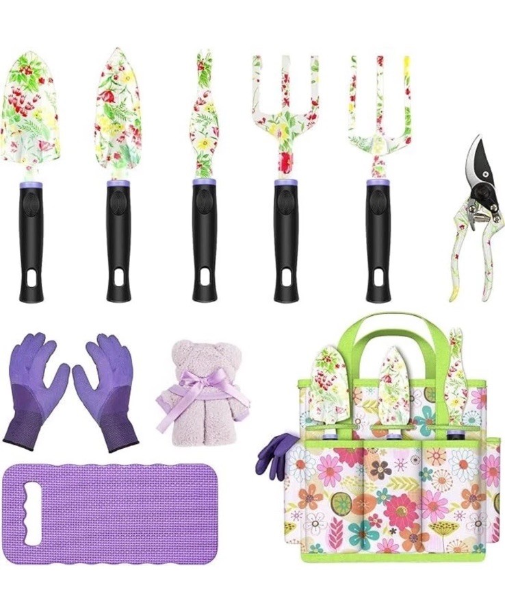 Garden Hand Tools Set JUMPHIGH Heavy Duty Aluminum 10 PC Floral – NEW IN BOX