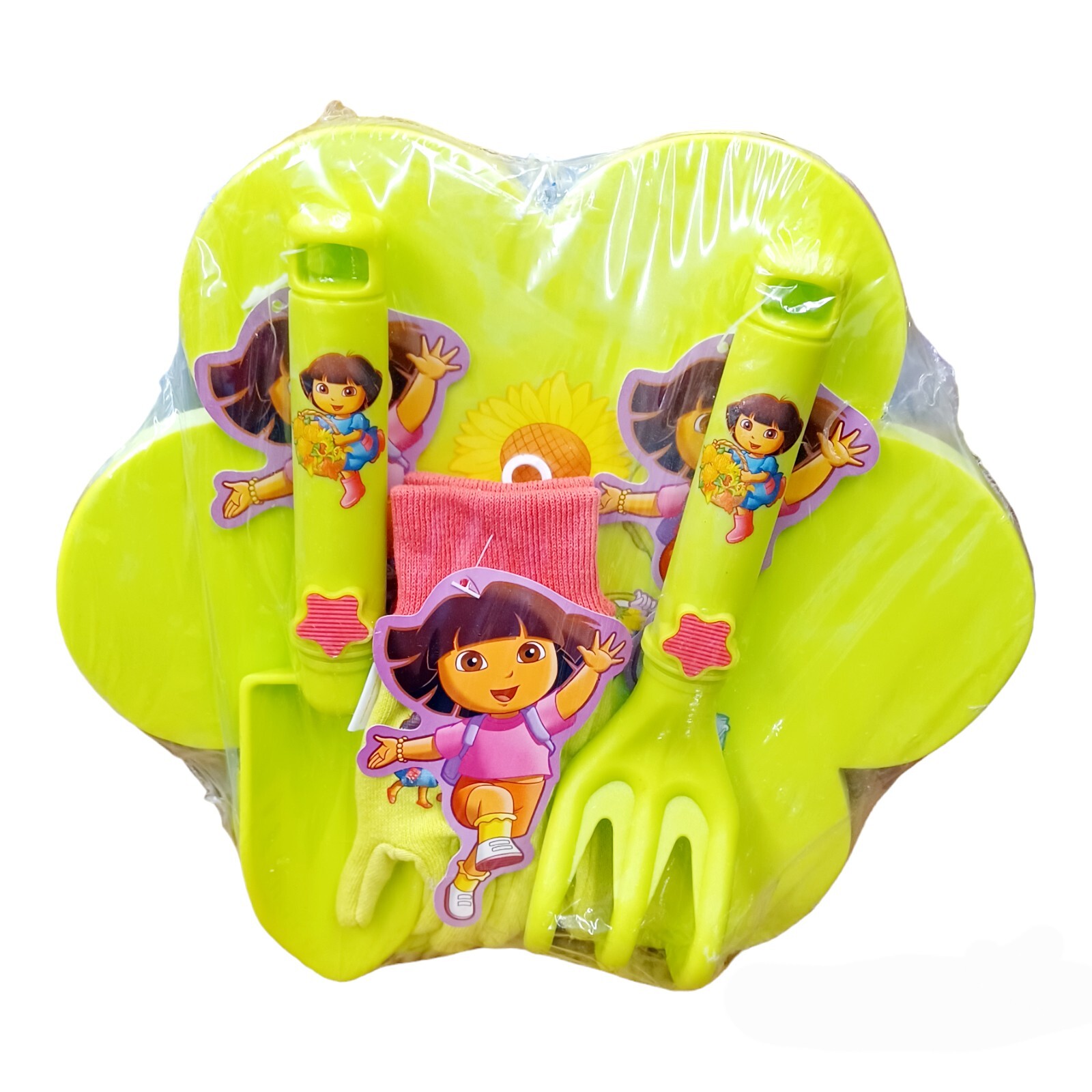 Dora The Explorer Kids Gardening Tools Set-Kneeling Pad-Gloves-Rake-Shovel