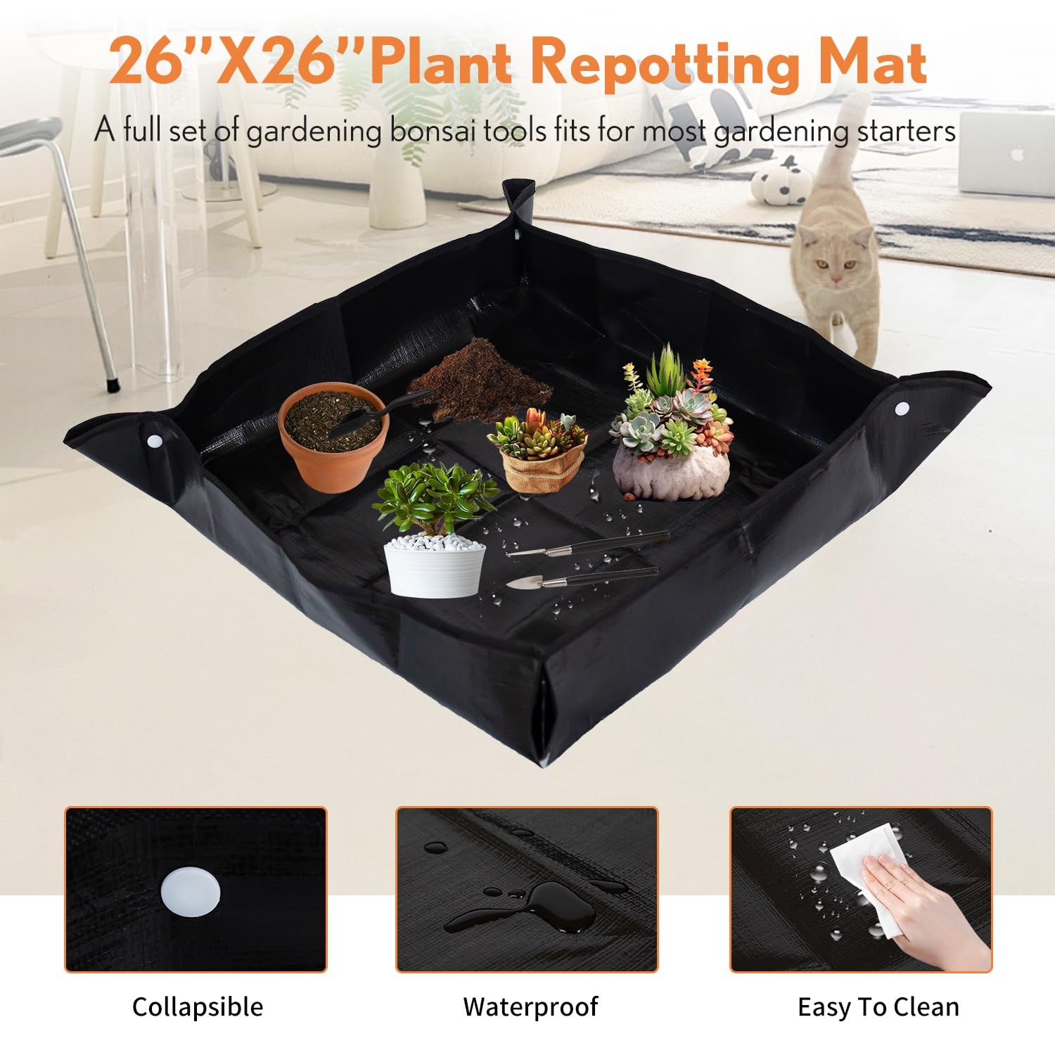 20PCS Bonsai Tools Kit Set Wire Pruning Shears Scissors Plant Mat Storage Bag