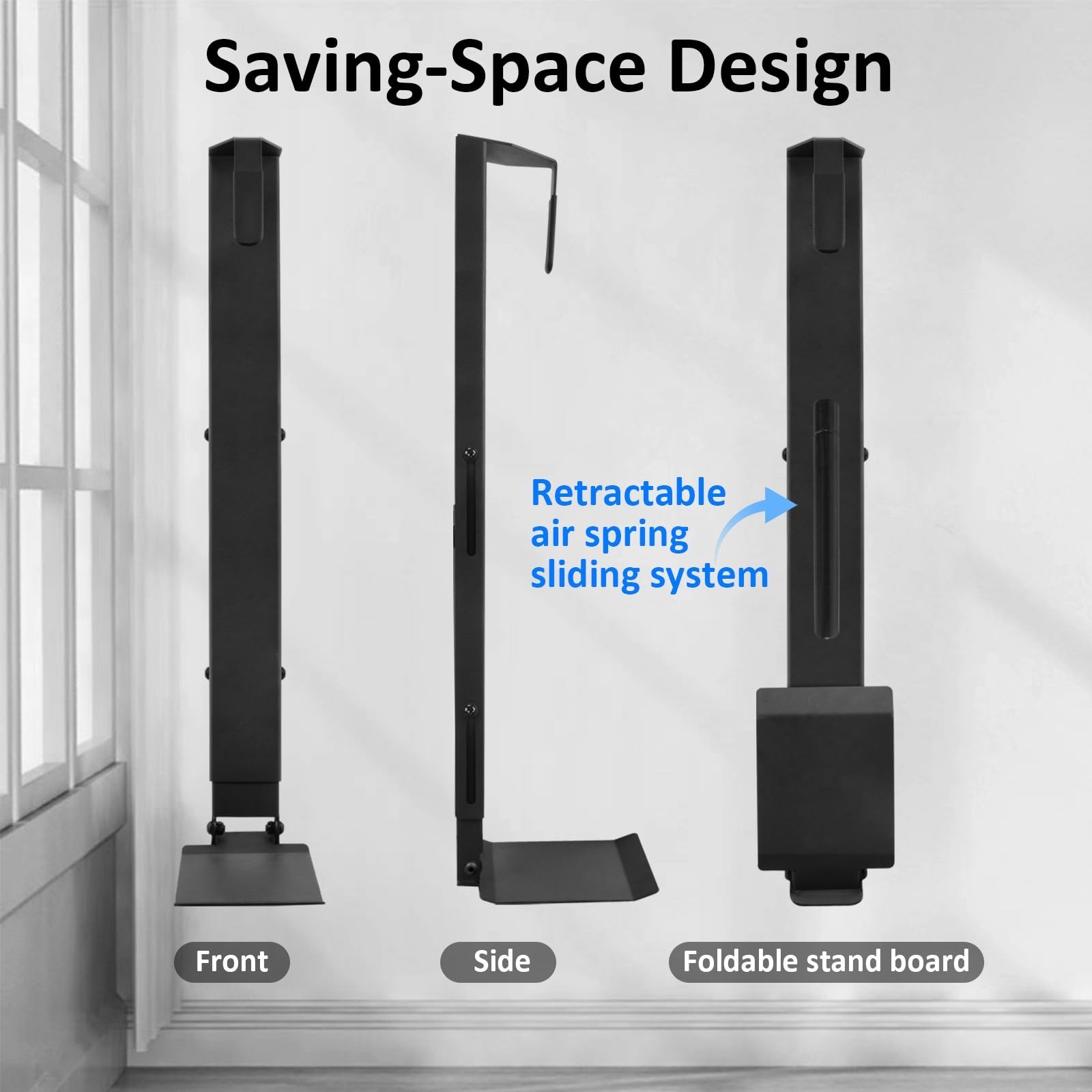Wall Mount Golf Bag Storage Stand Organizer Rack for Garage, Air Spring Slidi…