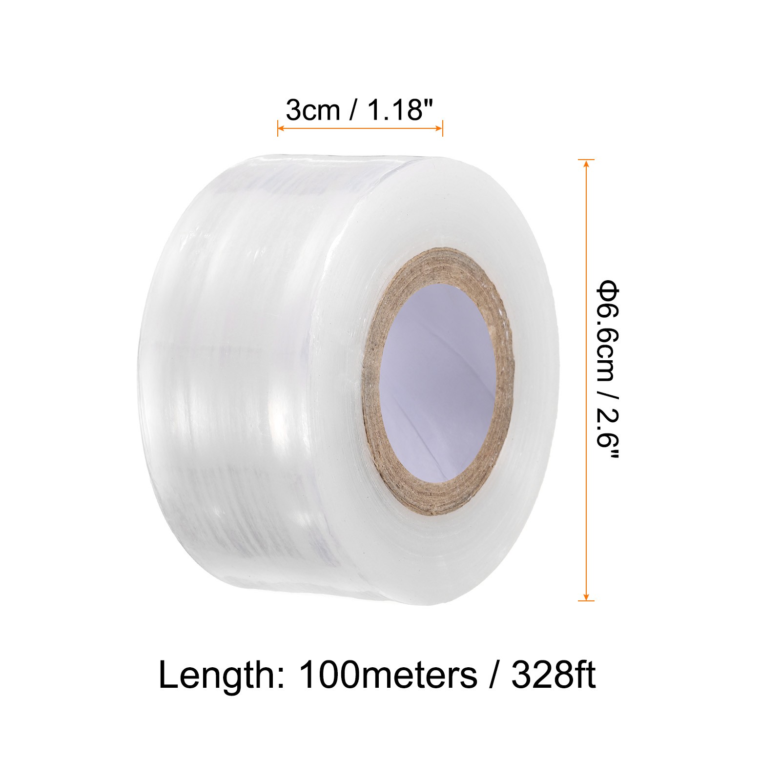 4pcs Fruit Tree Grafting Tape 3CM x 100M PVC Grafting Film for Plants, White