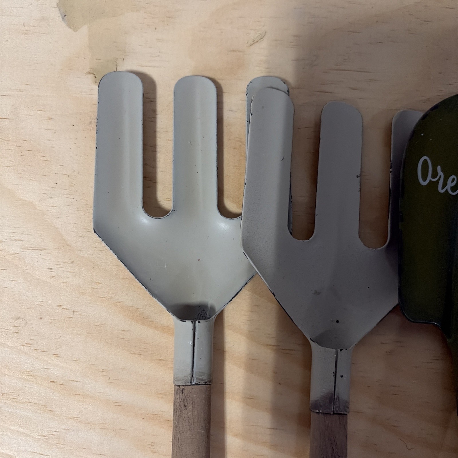 Gardening Hand Digging 6 Metal Tools Fork Shovel Herb Markers Gift For Him Her