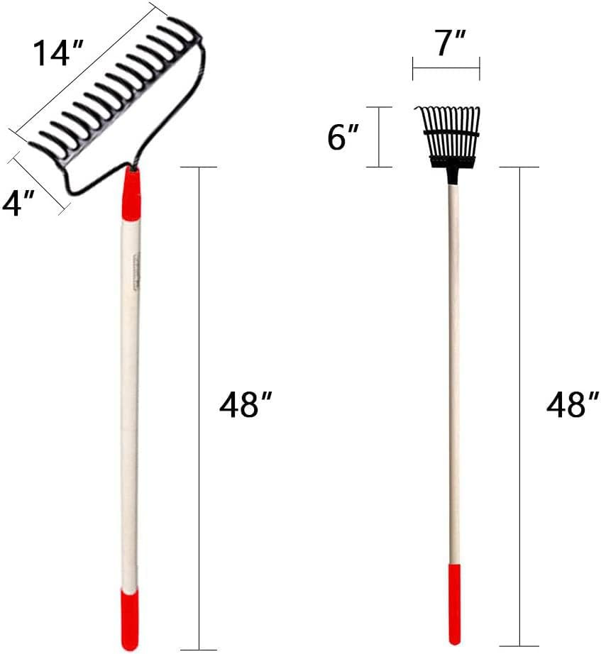 7-Piece Long Handle Garden Tools Set, Include Shovel Rake Hoe,Gardening Tools fo