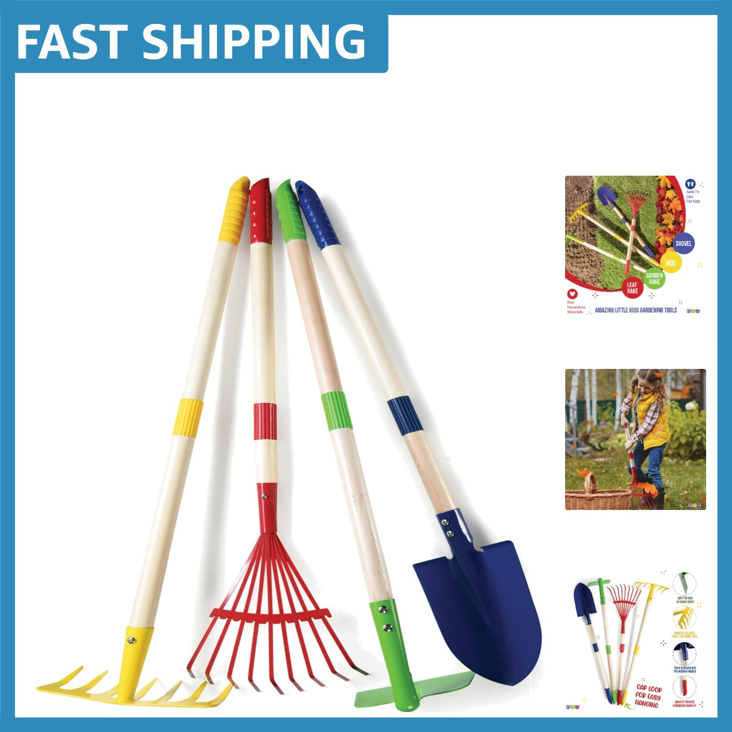 High-Quality 4-Piece Gardening Tool Set for Kids – Safe & Engaging Outdoor Gifts