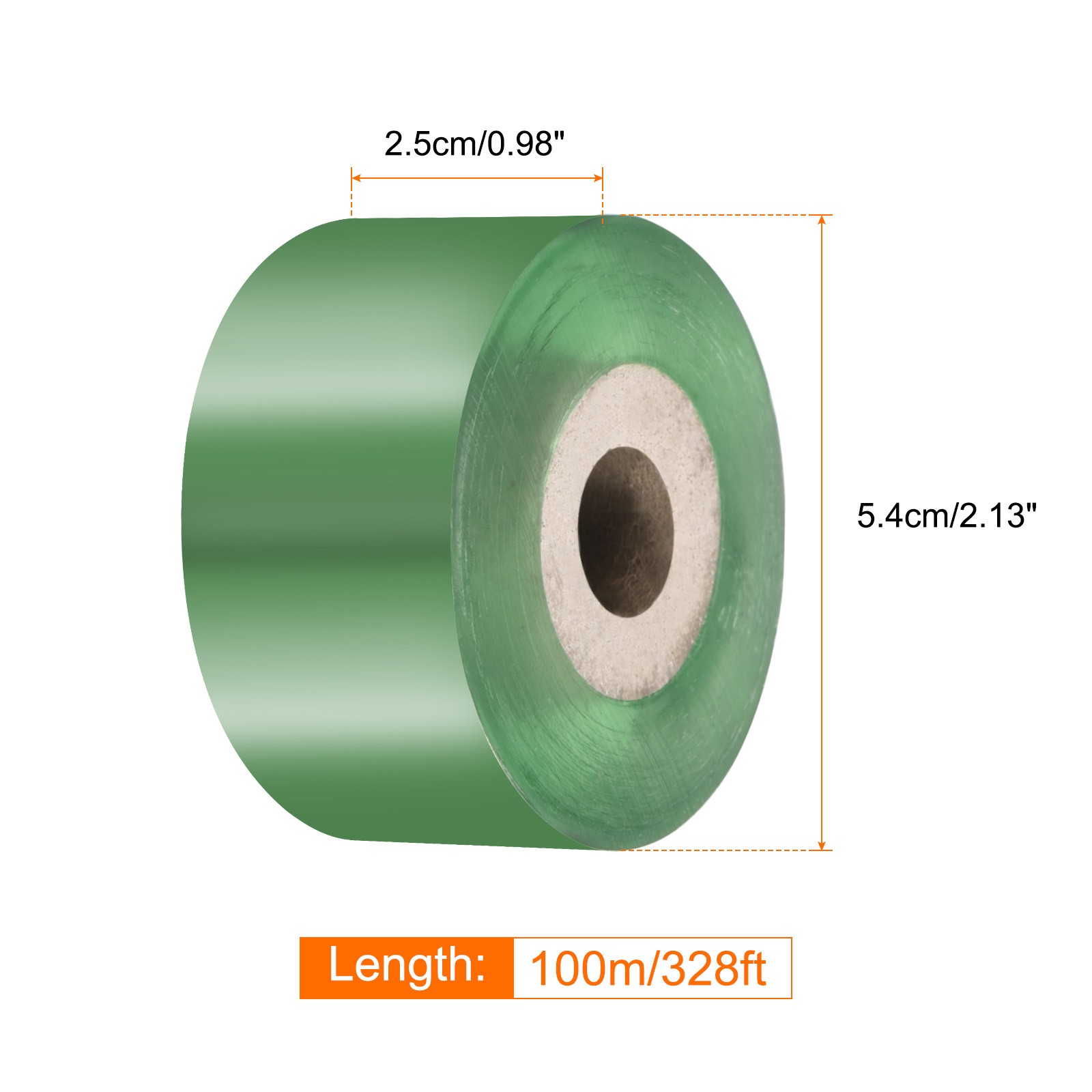 4 Rolls Fruit Tree Grafting Tape 2.5CM x 100M PVC Grafting Film, Green