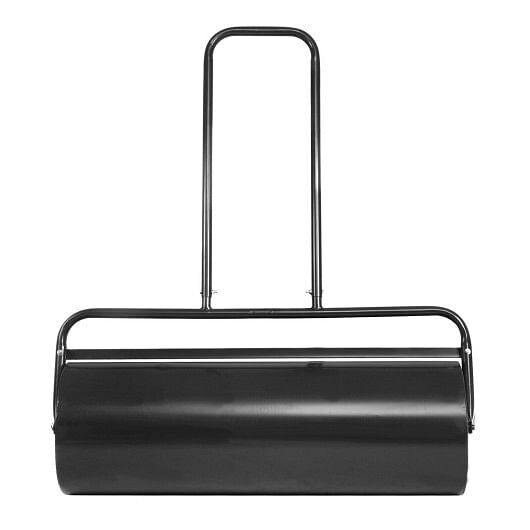 24 x 13 Inch Tow Lawn Roller Water Filled Metal Push Roller-Black – Color: Black