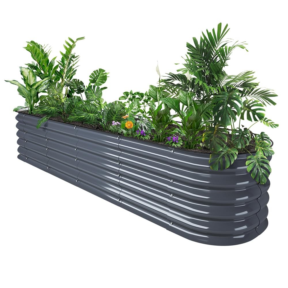DripWorks Raised Garden Bed | 9 in 1 Modular & Rectangular Design | Metal