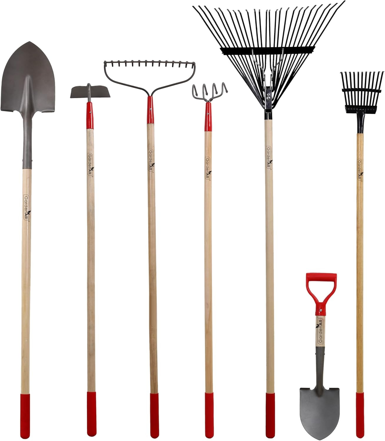 7-Piece Long Handle Garden Tools Set, Include Shovel Rake Hoe,Gardening Tools fo
