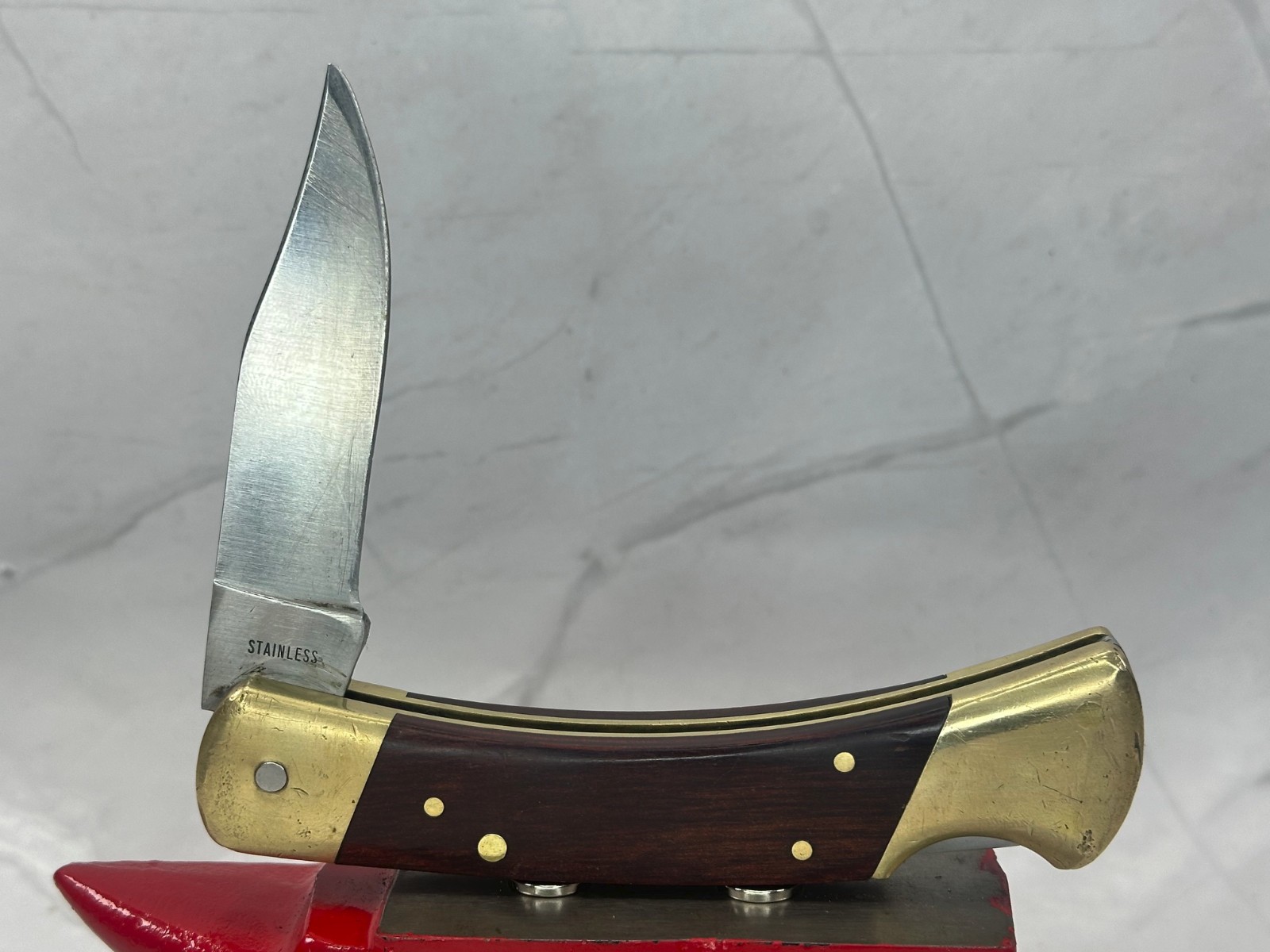 Vintage Sears Craftsman USA 95226 Lockback Folding Hunter Knife w/ Sheath