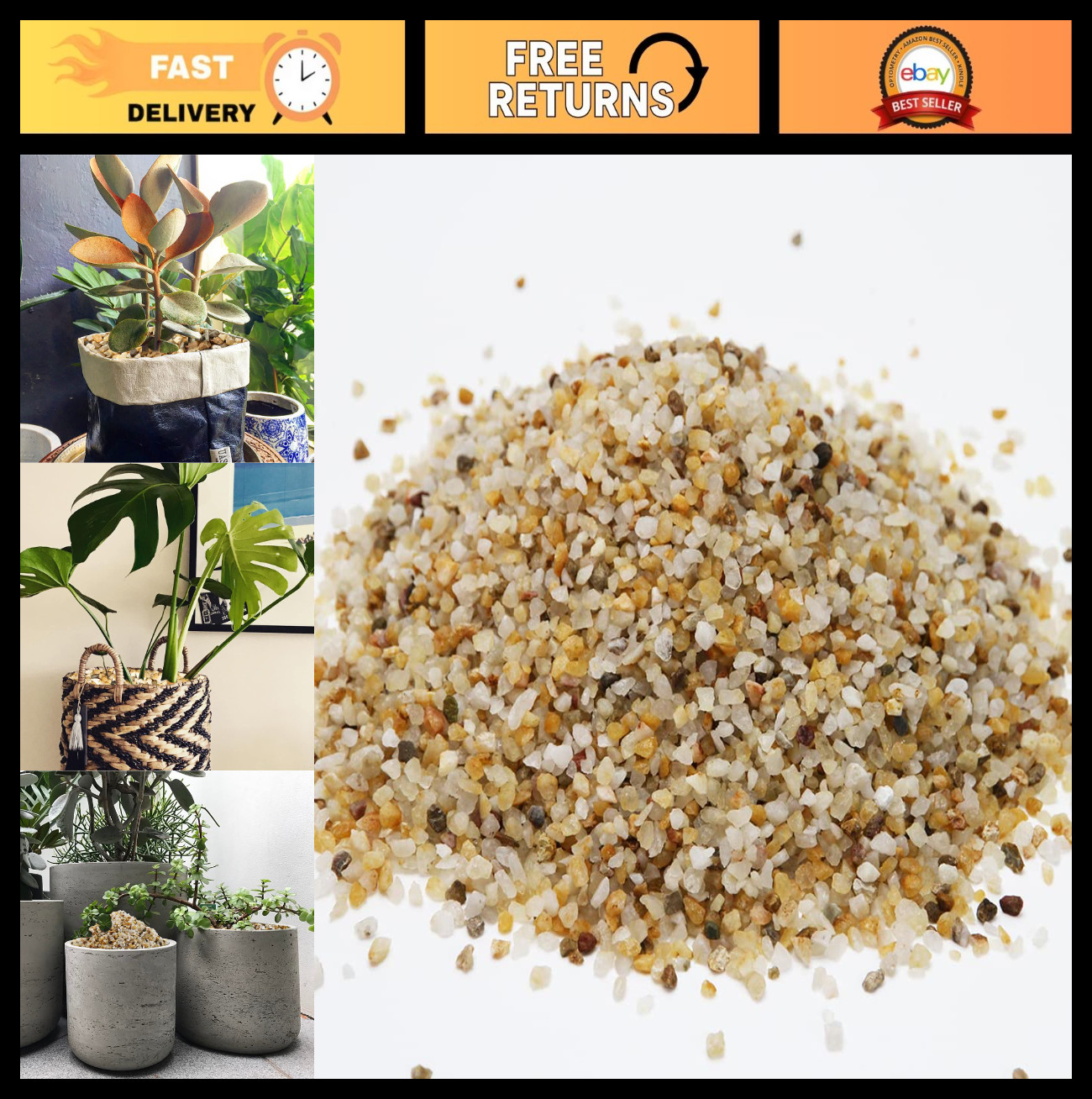 10lbs Coarse Decorative Sand for Bonsai, Succulents, Terrariums, Cactus, Garden