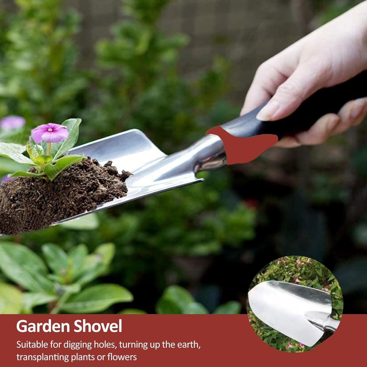 Garden Tool Set, 3 Piece Gardening Tools Includes Garden Trowel, Transplant T…