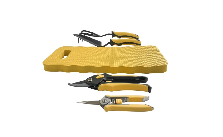 5 Piece Gardening Tool Set With Kneeling Pad, Pruner, Shears & Hand Tool