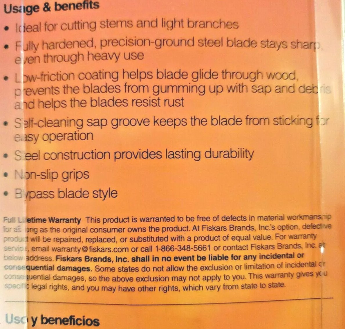 Fiskars Branches & Stems 5/8″ (1.6cm) Pruner #9109