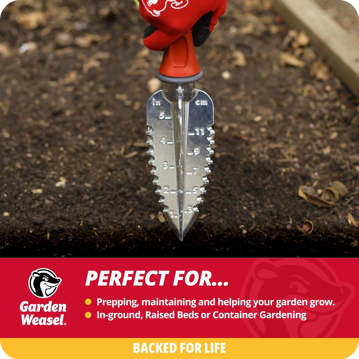 3-Piece Hand Tool Combo Set | Trowel, Transplanter and Cultivator | Heavy Duty L