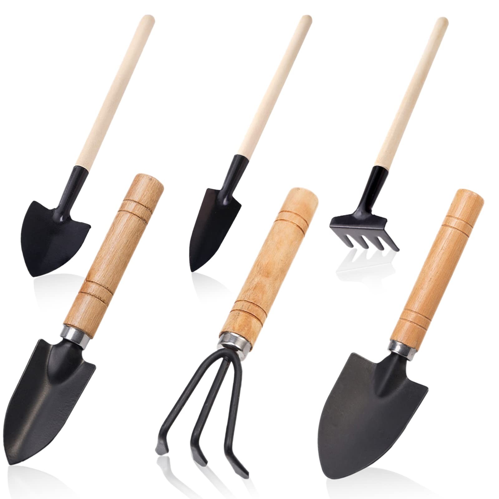 Small Garden Tool Set, 6 Pieces Iron Gardening Kit Including Hand Shovel, Tra…