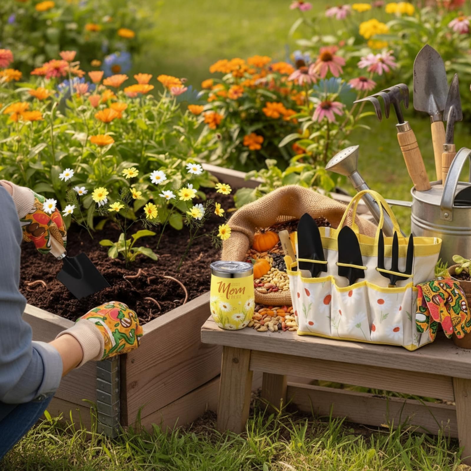 16 Pcs Mothers Day Garden Gift for Mom Women Dasiy Gardening Supplies Birthda…