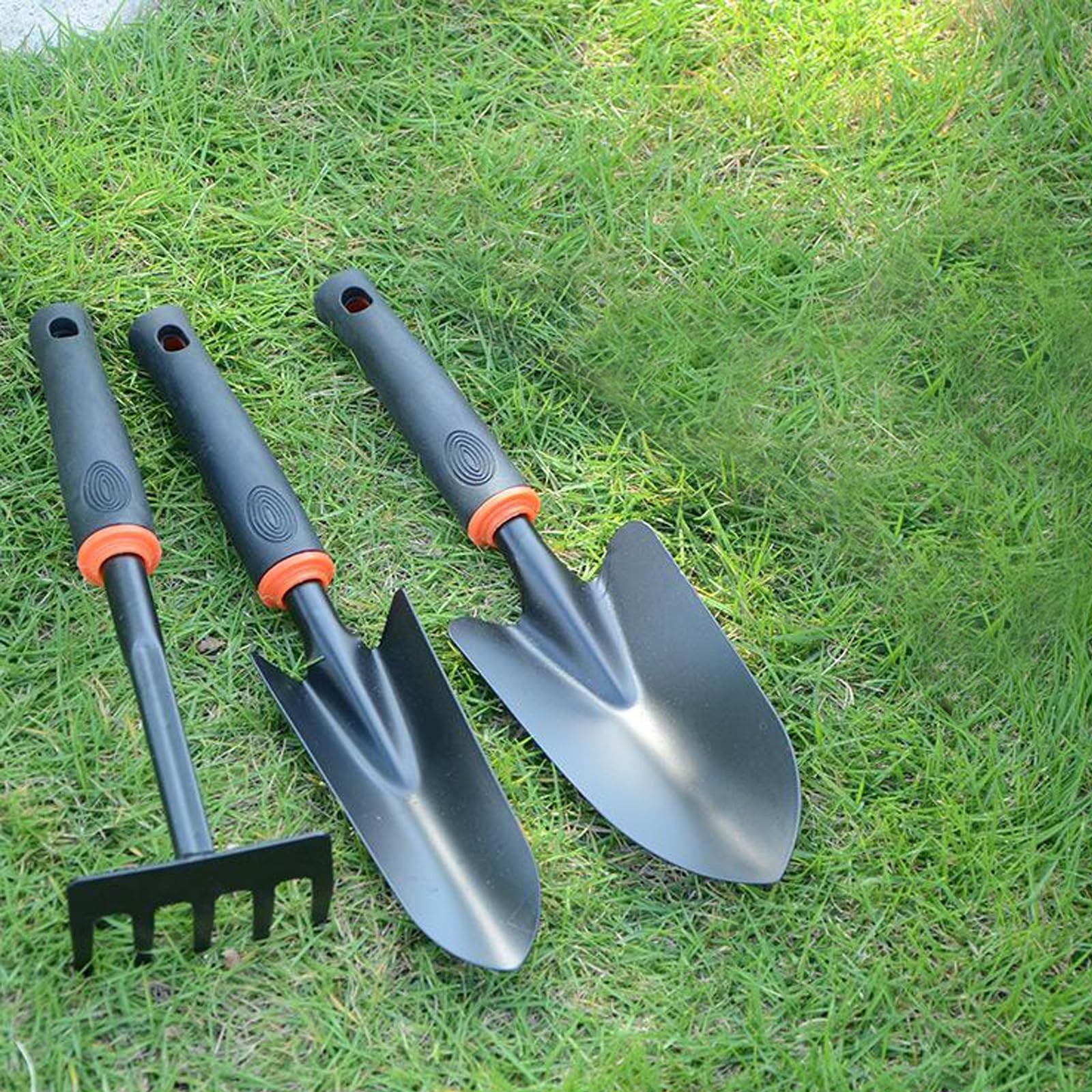3PCS Gardening Hand Tool Kit, Stainless Steel & Cast Aluminum Set with Ergono…
