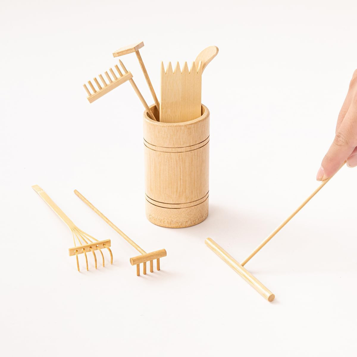 6-Piece Mini Zen Garden Rake Tools for Home Office Desktop Decoration, 6 Styles