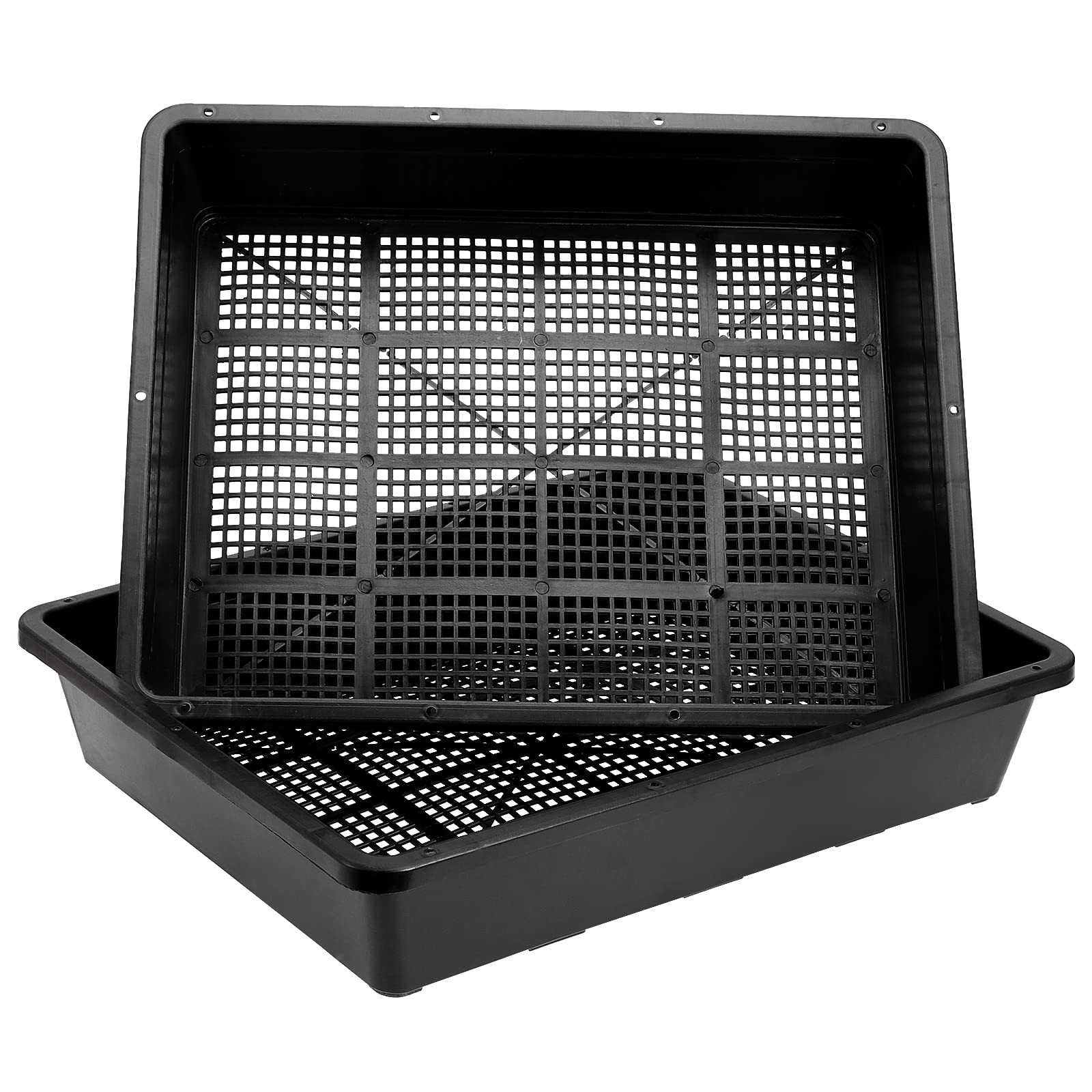 Mouyat 14 Pack 15 X12 Inch Seed Starter Trays Plastic Mesh Bottom Growing Trays