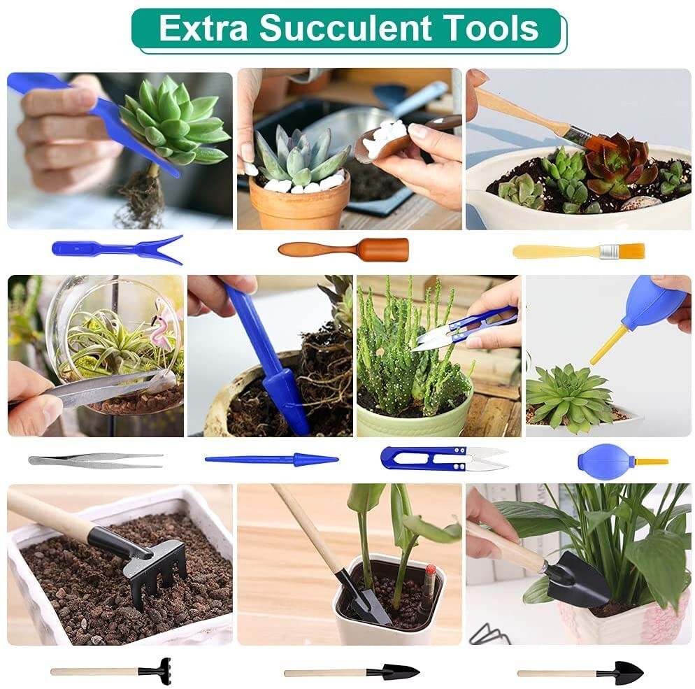 82pack Heavy Duty Garden Tools Aluminum w/ Soft Rubberized Handle w/ Storag Bag