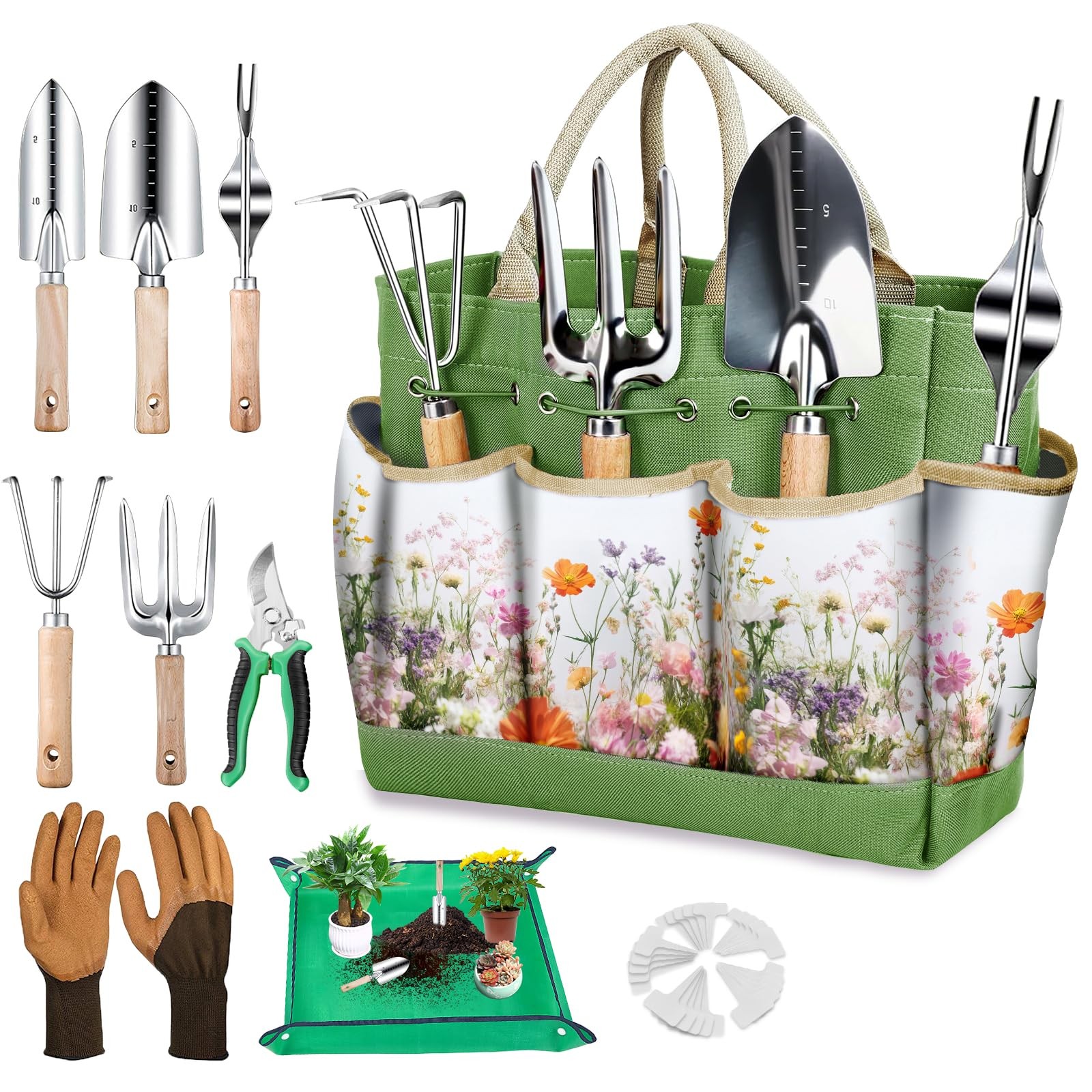 Gardening Tools Set for Women 29Pcs Garden Hand Green