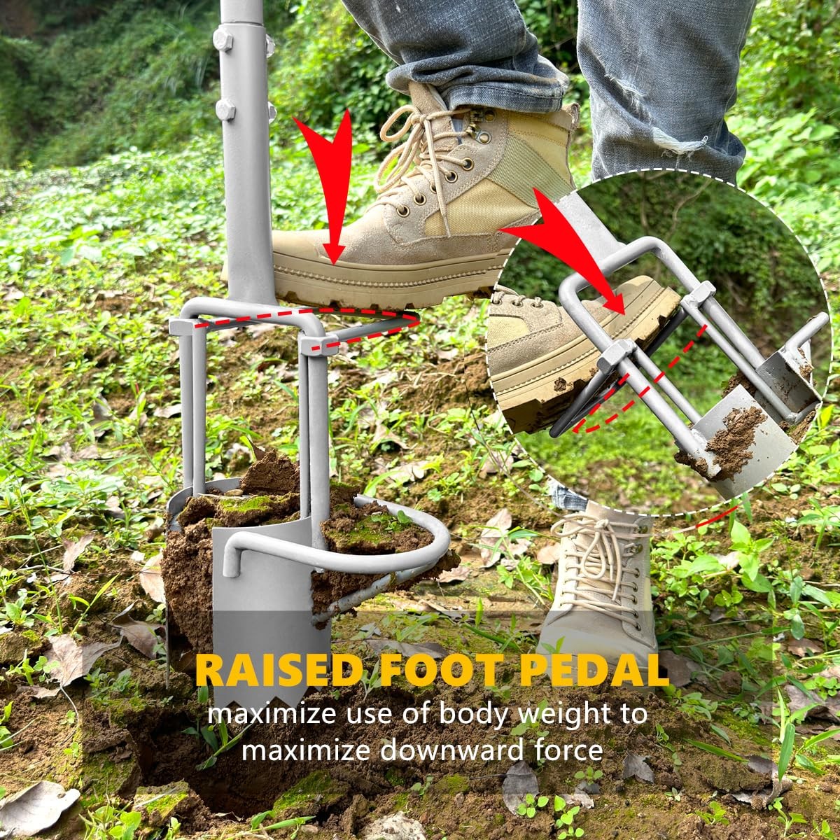 Bulb Planter Long Handle 5 In 1 Lawn Garden Tool Sod Plugger Soil Sampler