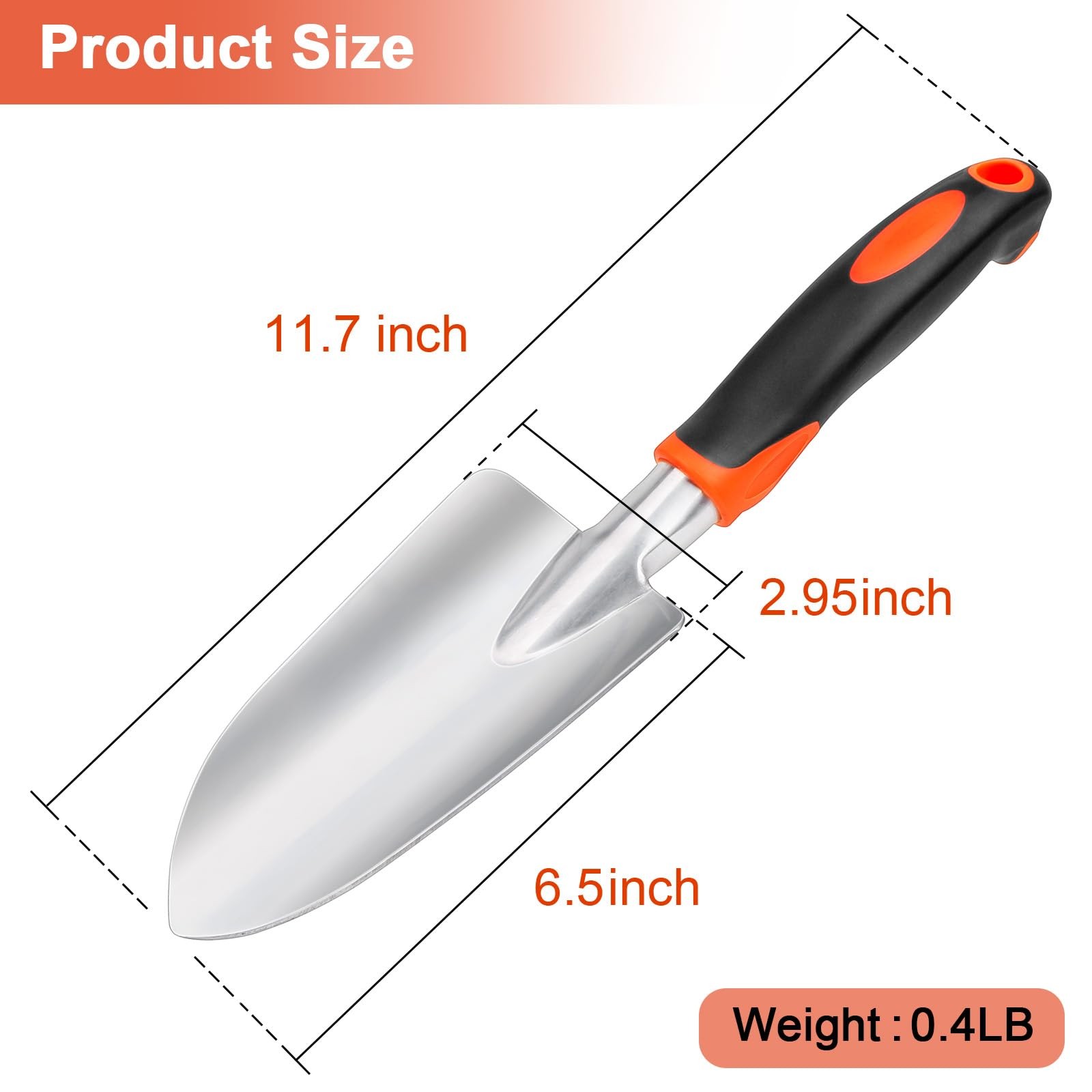 Garden Shovel Garden Hand Trowel Heavy Duty Hand Shovel with Ergonomic Handle