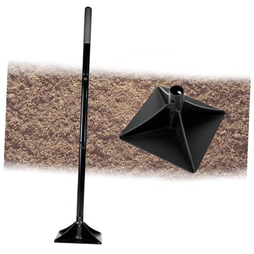 Steel Tamper Tool with 48 inch Handle, 10”x10” Gardening Hand Tools for
