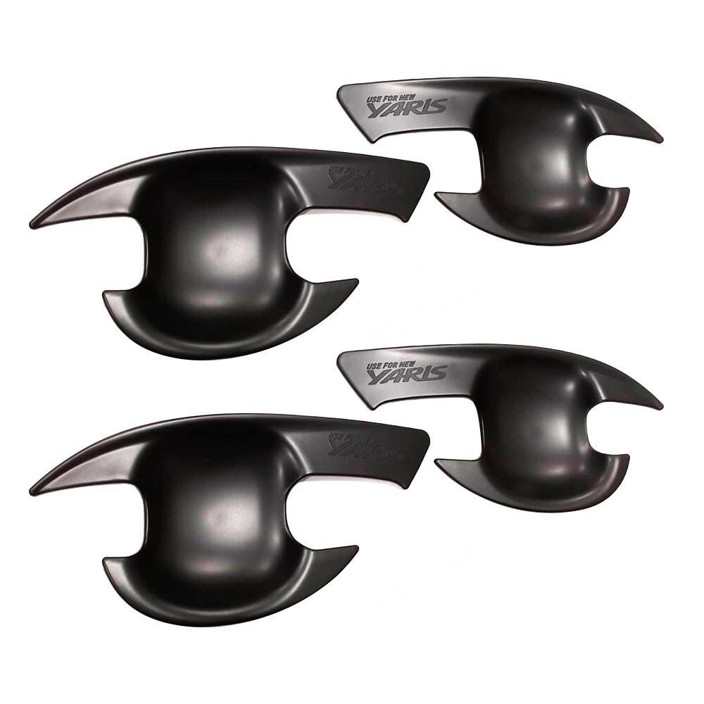 MATTE BLACK DOOR HANDLE INSERT BOWL COVER FIT FOR TOYOTA YARIS 2014 – 2016