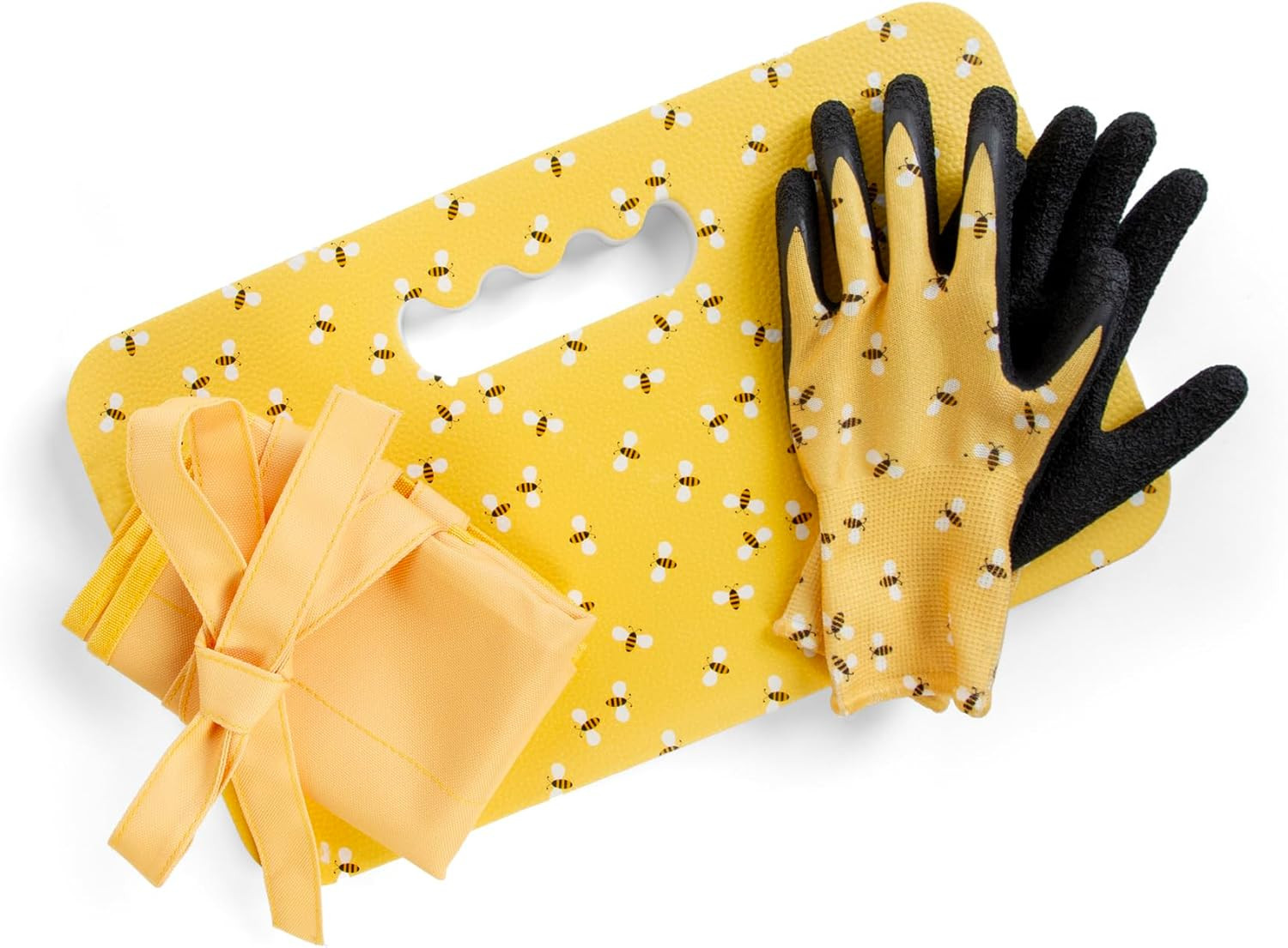 Gogo Garden Apron Kneeler and Gloves Set 3 Piece, 600D Oxford Tool Apron with Po