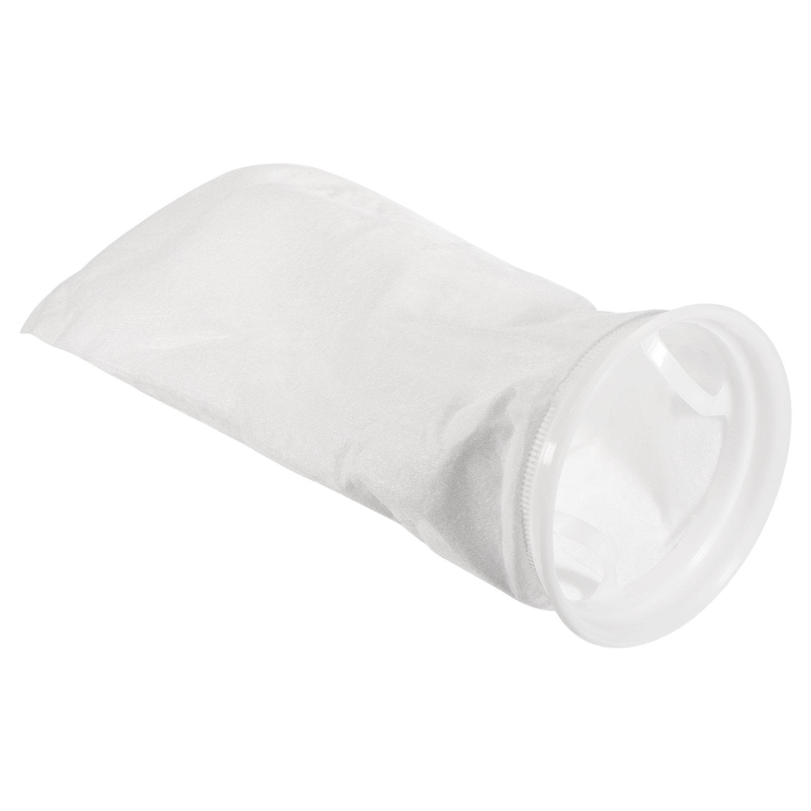 7” Ring Filter Socks, 200 Micron Mesh Bags Pool Skimmer Basket, White