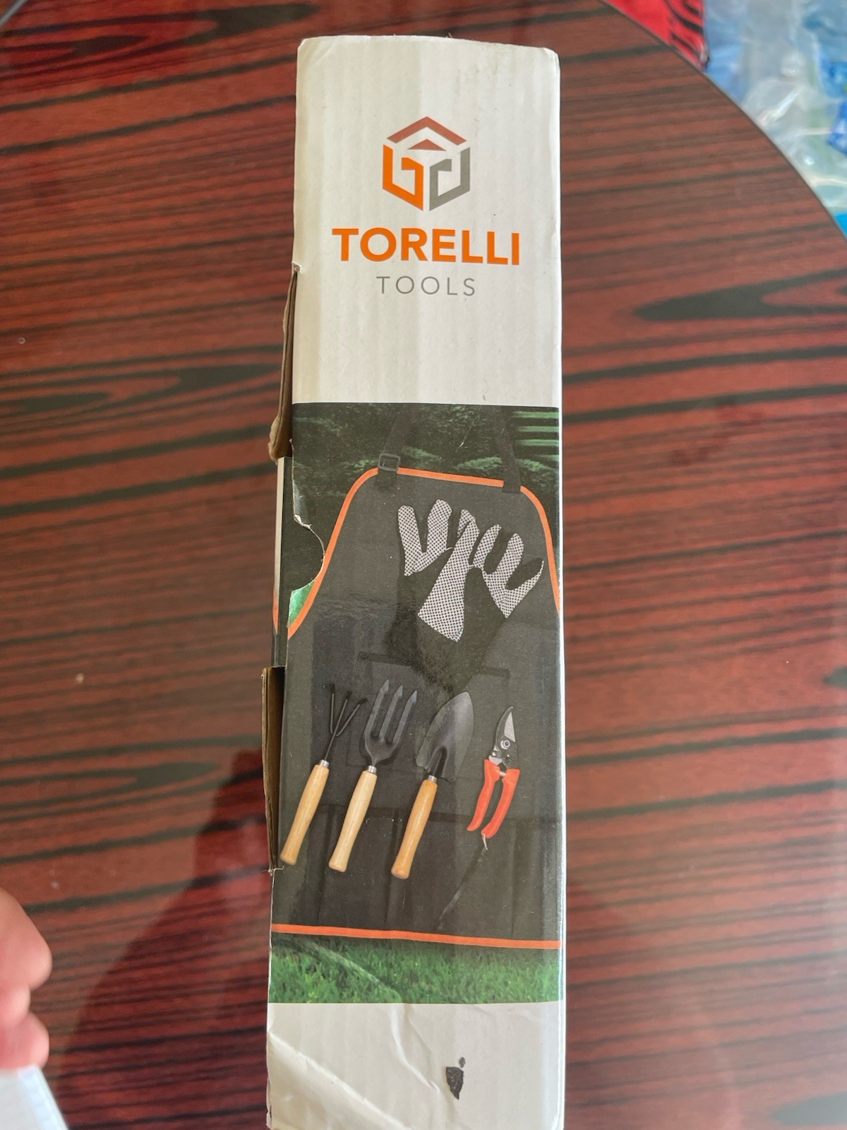 NEW- Garden 6 pc Apron Gloves Pruner Rake Trowel Fork Gardening Tools Torelli