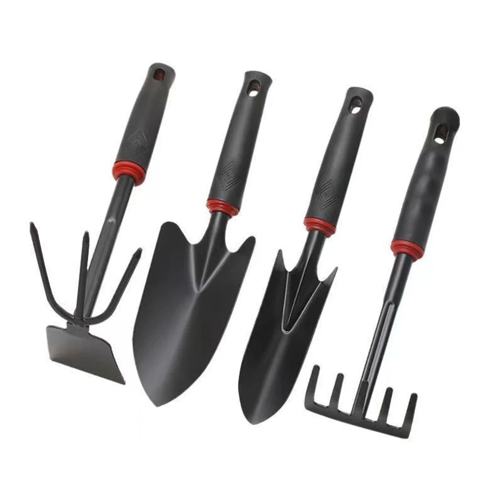 Garden Hand Tool Set 4pcs Trowel Rake Hoe Shovel Heavy Duty Gardening Kit