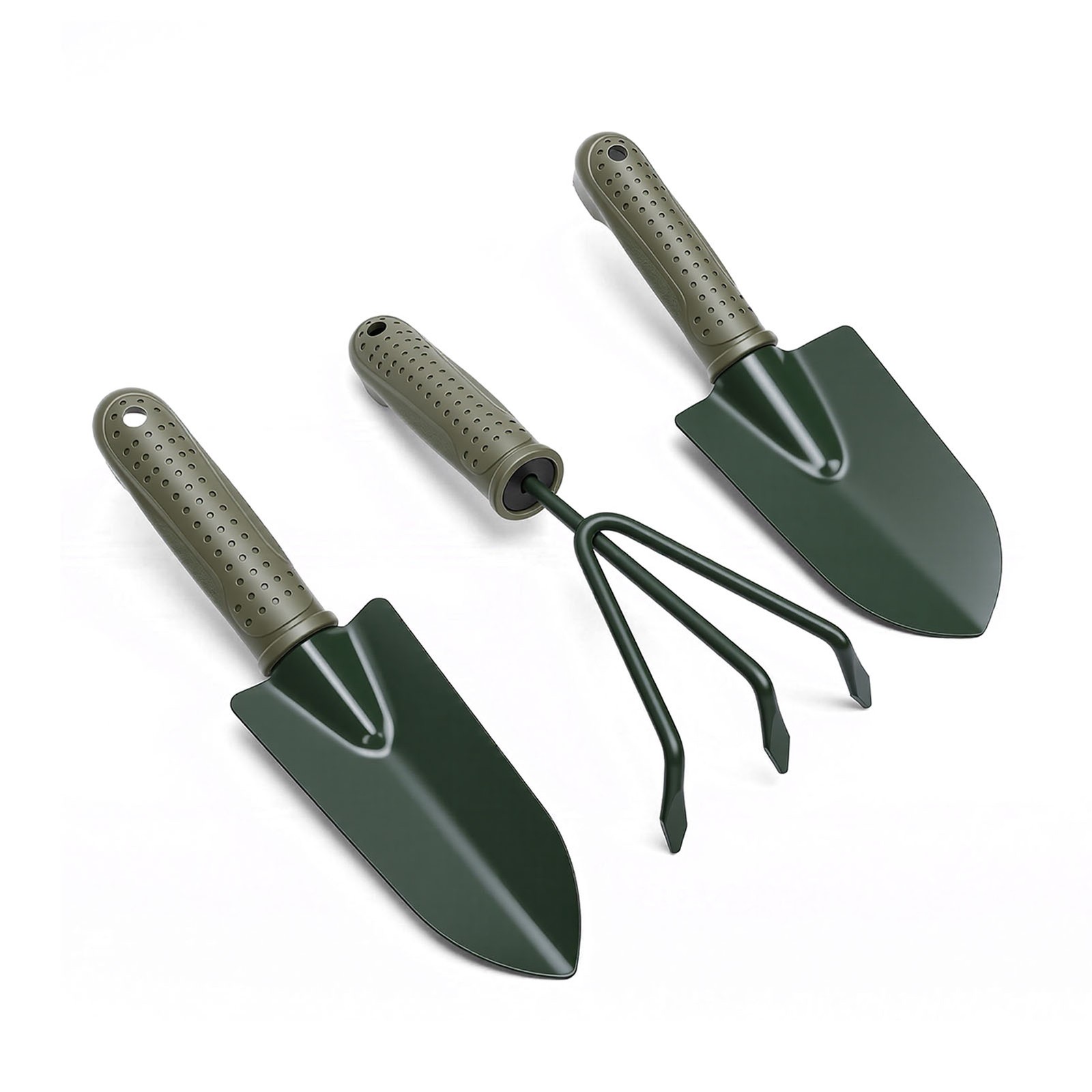 NEW 3 Prong Garden Rake Sturdy Ergonomic Shovel For Gardening